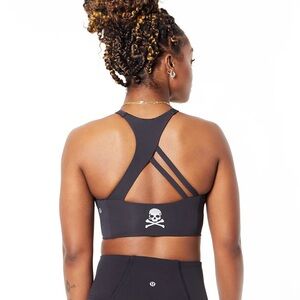 Lululemon Strong Lines Black Sports Bra Size 6